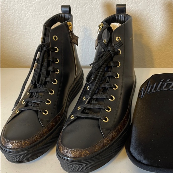 Reserved Cole bundle Black High-Top Stellar boots black lv slippers Sz 41 - Picture 5 of 10